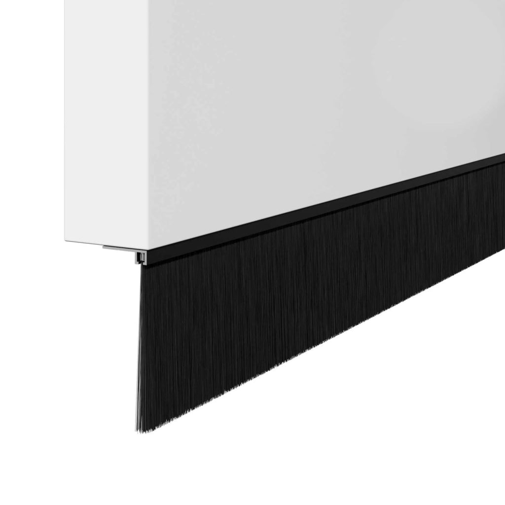 Spazzole per porte a vite 6 pz Nero 100 cm Lega di alluminio CFW7879350