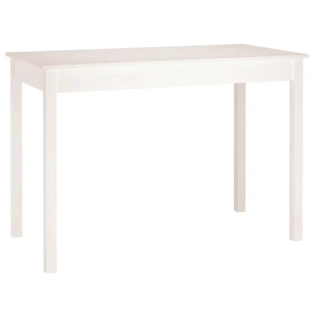Tavolo da Pranzo Bianco 110x55x75 cm in Legno Massello di Pino cod mxl 19905