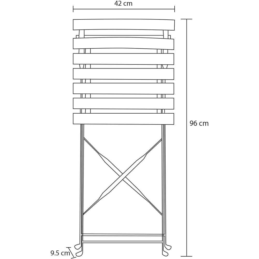 Set 3 pezzi Giardino Tavolo e 2 Sedie Pieghevoli modello Bistrot Salvaspazio Nero