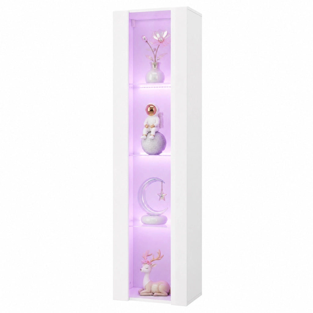 Vetrina bianca con LED multicolore e controllo tramite app