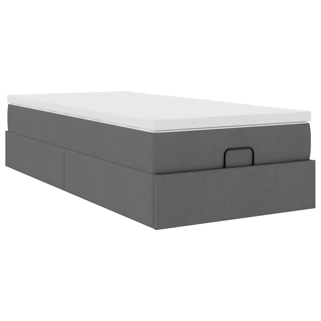 Struttura Letto Pouf con Materasso 90x200 cm in Tessuto 3311079