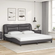 Giroletto senza Materasso-Struttura Letto Hvar Grigio 180x200 cm in Similpelle