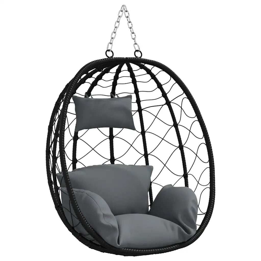 Sedia uovo sospesa Antracite 91,5 x 54,5 x 107 cm polyrattan 42003844