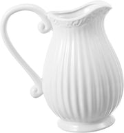 Vaso ceramico bianco per fiori secchi, ideale per salotto, decorazione rurale e come regalo di nozze