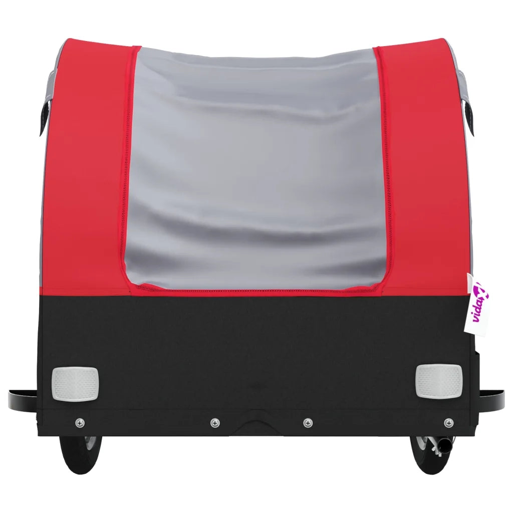 Rimorchio da Bici Nero e Rosso 45 kg in Ferro CFW9576037
