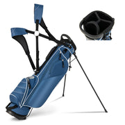 Sacca da golf stand con gambe in ferro cavalletto manici e tracolla-Borsa da golf con tessuto in poliestere Blu