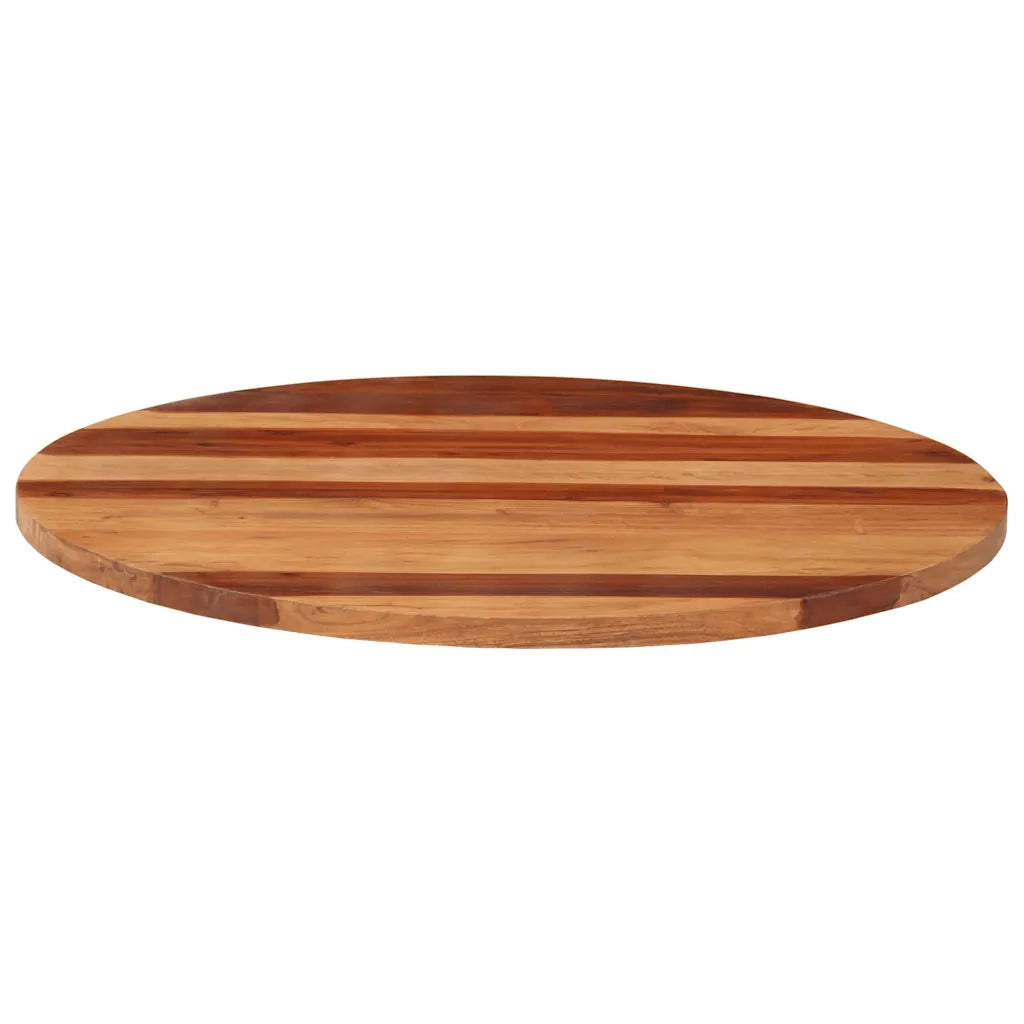 Piano Tavolo in Legno Massello di Acacia Rotondo 25-27 mm 80 cm 285976