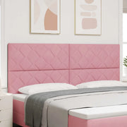 Testiera LED Rosa 200 cm Velluto 3338565