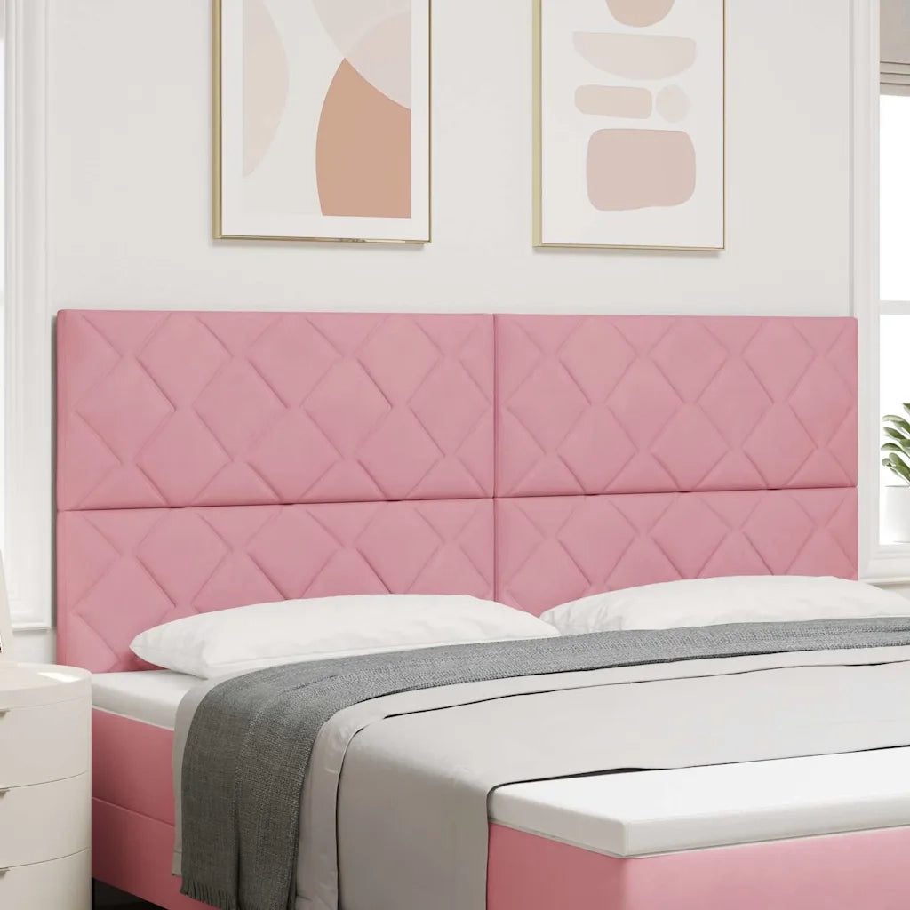Testiera LED Rosa 200 cm Velluto 3338565