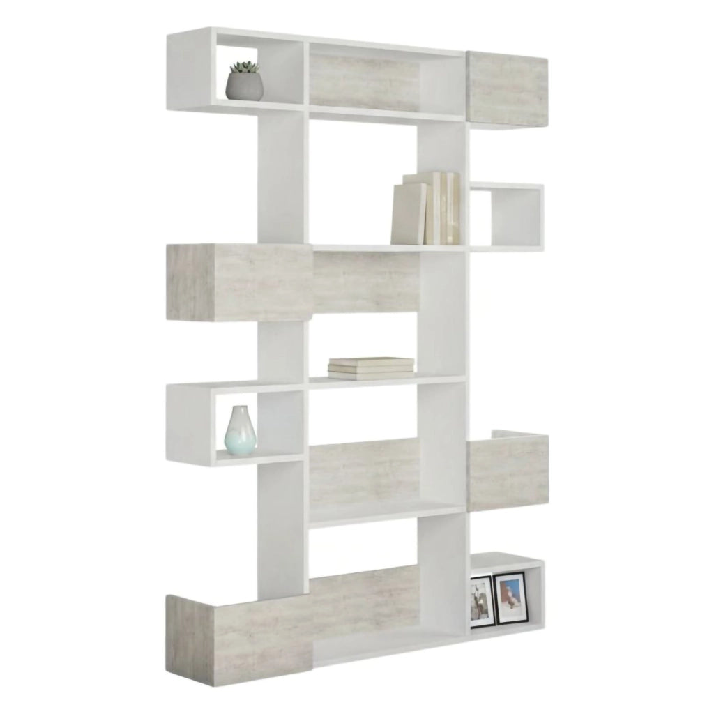 Biblioteca Sally, Libreria 7 Ripiani, 120x20x171h cm Bianco
