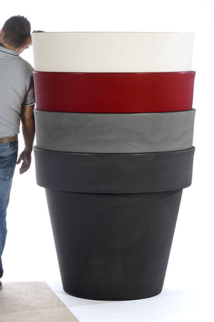 Vaso Ø80x72 cm in Polietilene Standard One 80 Bronzo