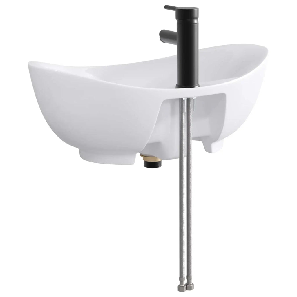 Lavabo da bagno Nero Opaco 59 x 35 x 21 cm Metallo CFW8944865