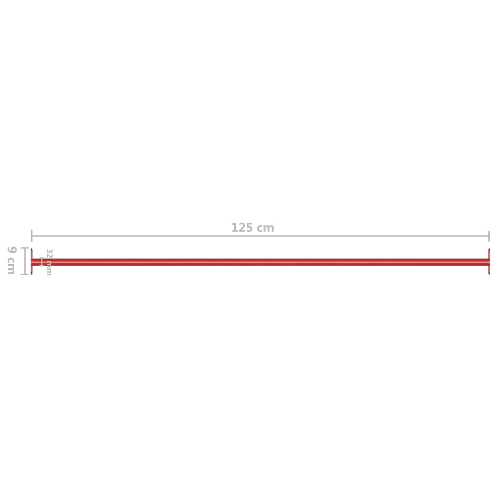 Sbarra da Gioco 125 cm in Acciaio Rosso CFW5661741