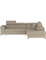 Divano angolare convertibile PALAZZO 4 posti beige – angolo destro con vano contenitore