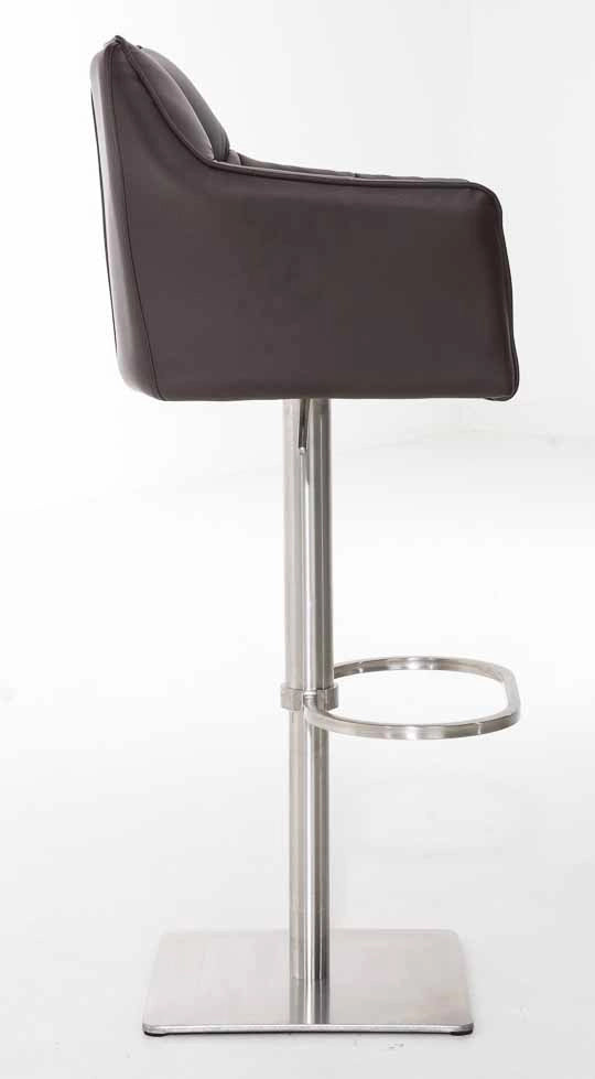 Set 2 sgabelli bar Damaso ecopelle acciaio inox 6