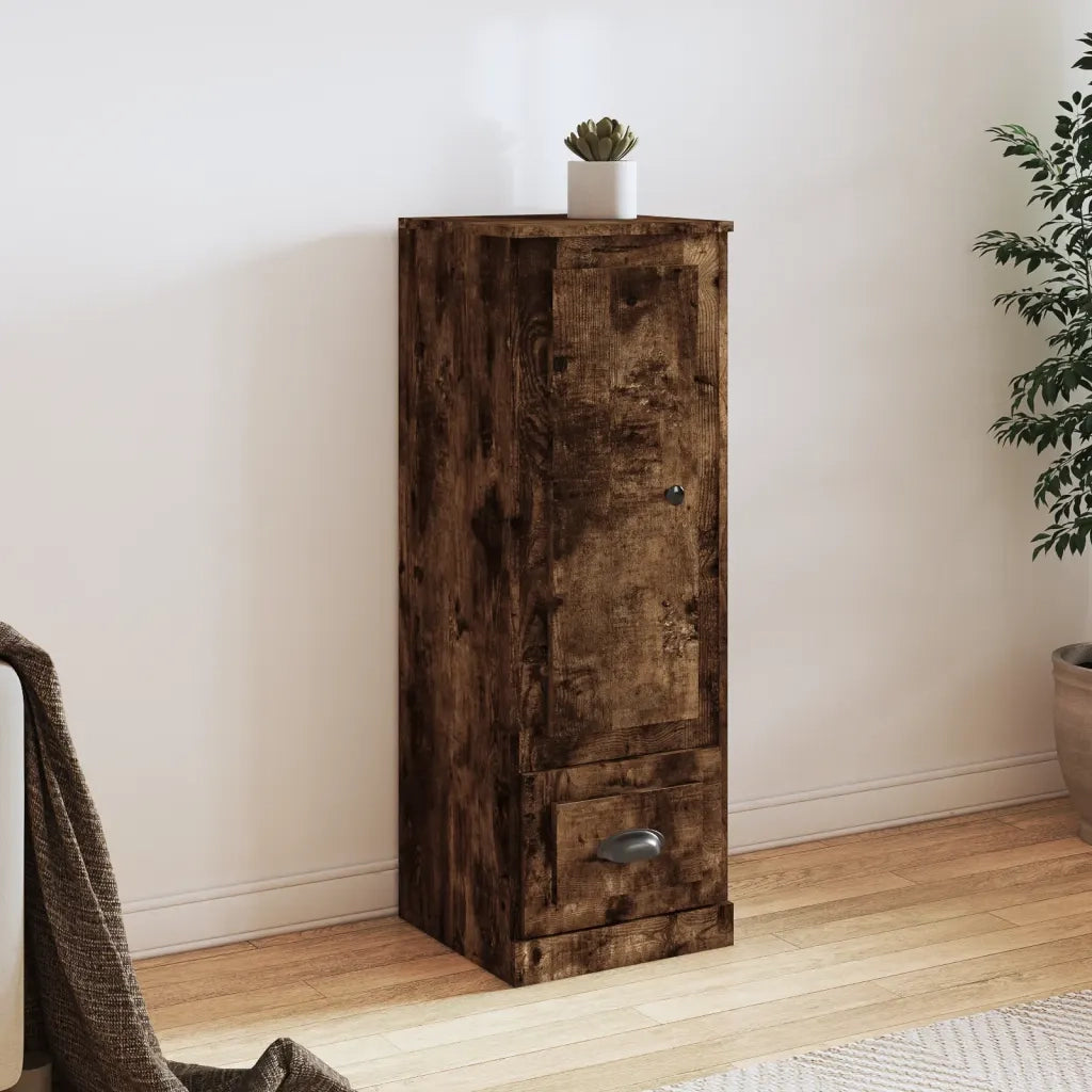 Credenza | Madia | Buffet da pranzo | Armadio da pranzo Rovere Fumo 36x35,5x103,5 cm in Legno Multistrato