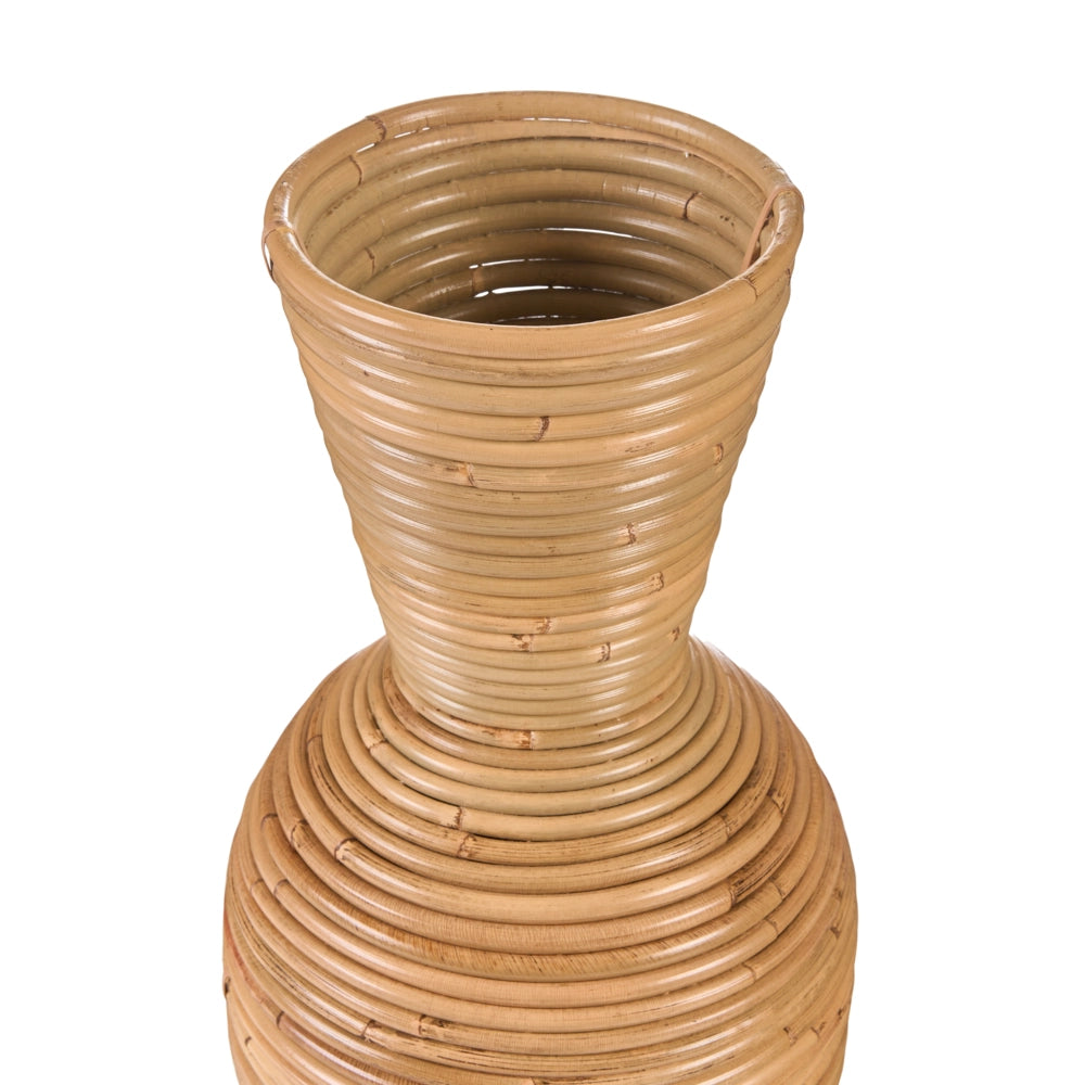Vaso decorativo in rattan naturale 70 cm stile boho-rustico decorazione per la casa
