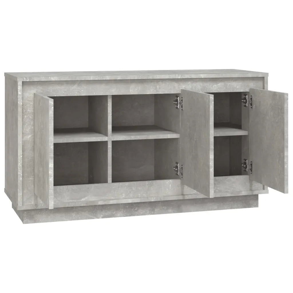 Credenza | Madia | Buffet da pranzo | Armadio da pranzo Grigio Cemento 102x35x55 cm in Legno Multistrato