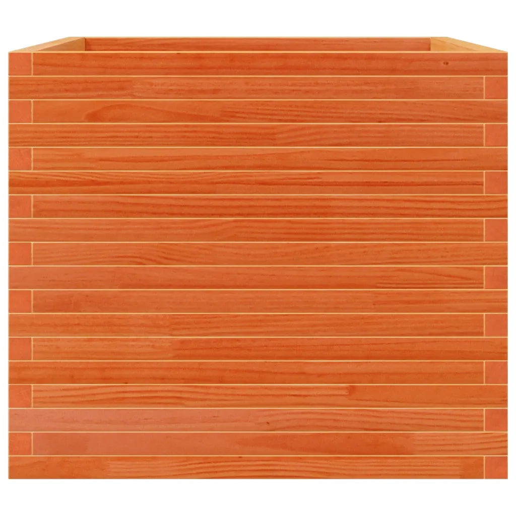 Fioriera Giardino Marrone Cera 80x80x68,5cm Legno Massello Pino