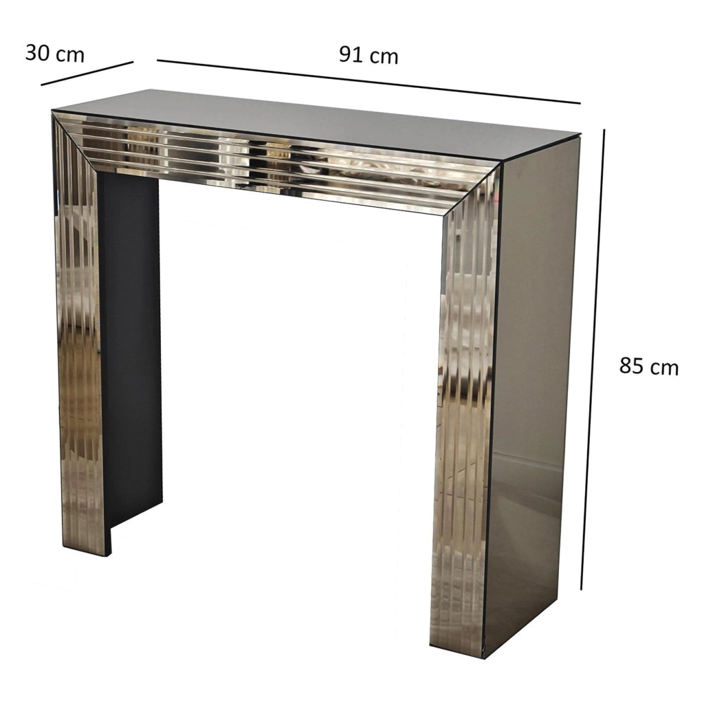 Ploaghe, Consolle Colore Ripiano Marrone, 91x30x85h cm Marrone Bronzo