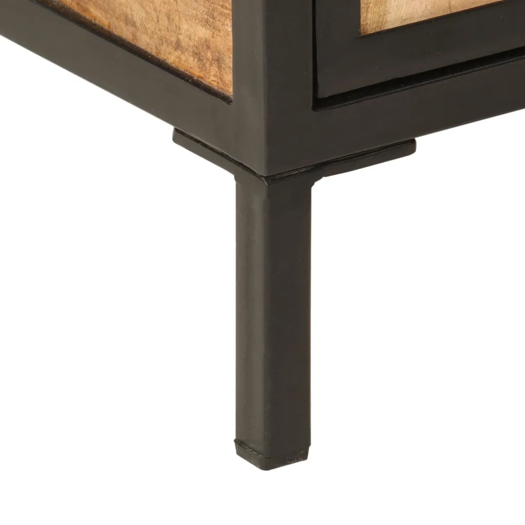 Mobile da Bagno 40x27x180 cm in Ferro e Legno Massello di Mango 3217113