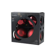 Box 4 Palline Vt luc/opa Sangue di bue d10cm