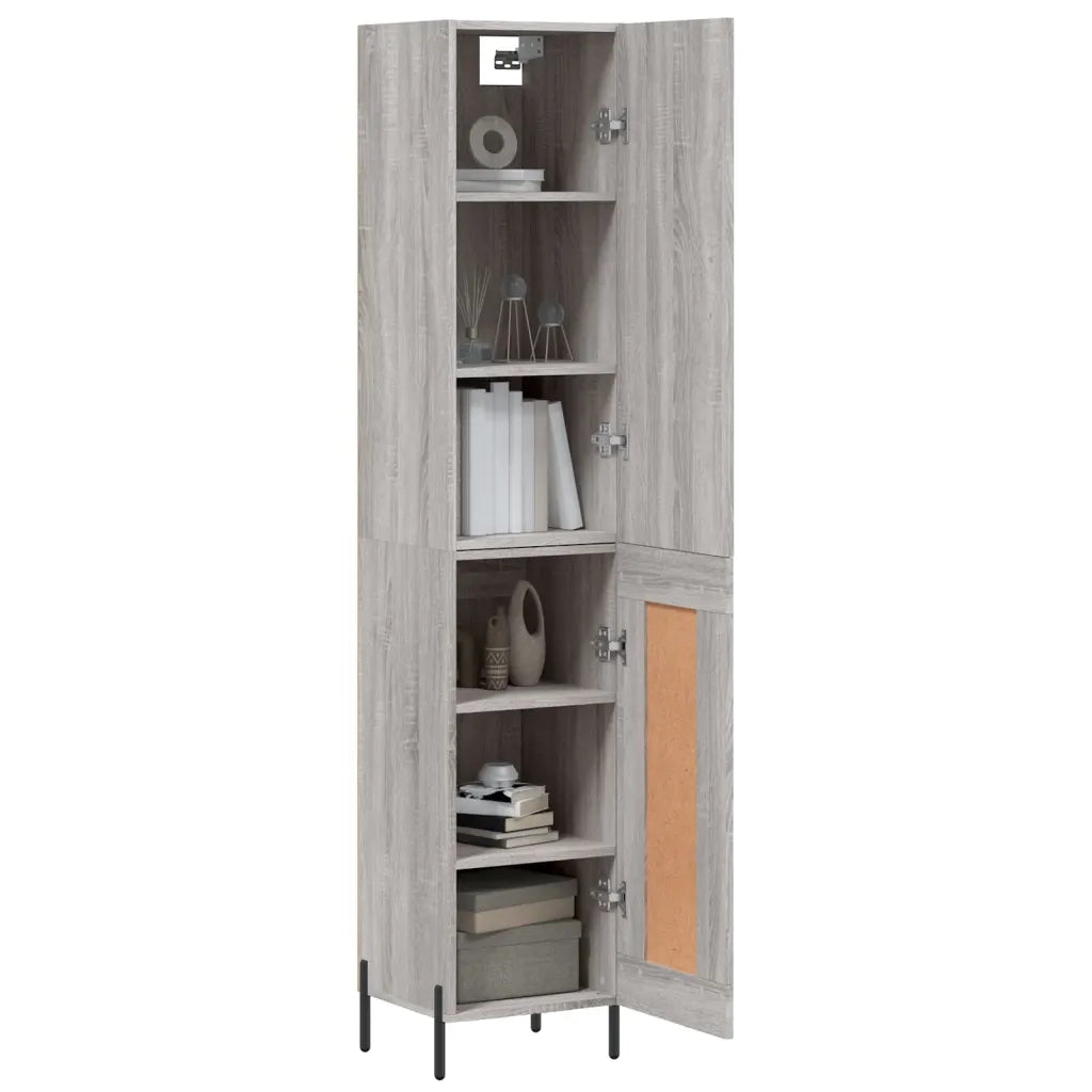 Credenza Grigio Sonoma 34,5x34x180 cm in Legno Multistrato 3199119
