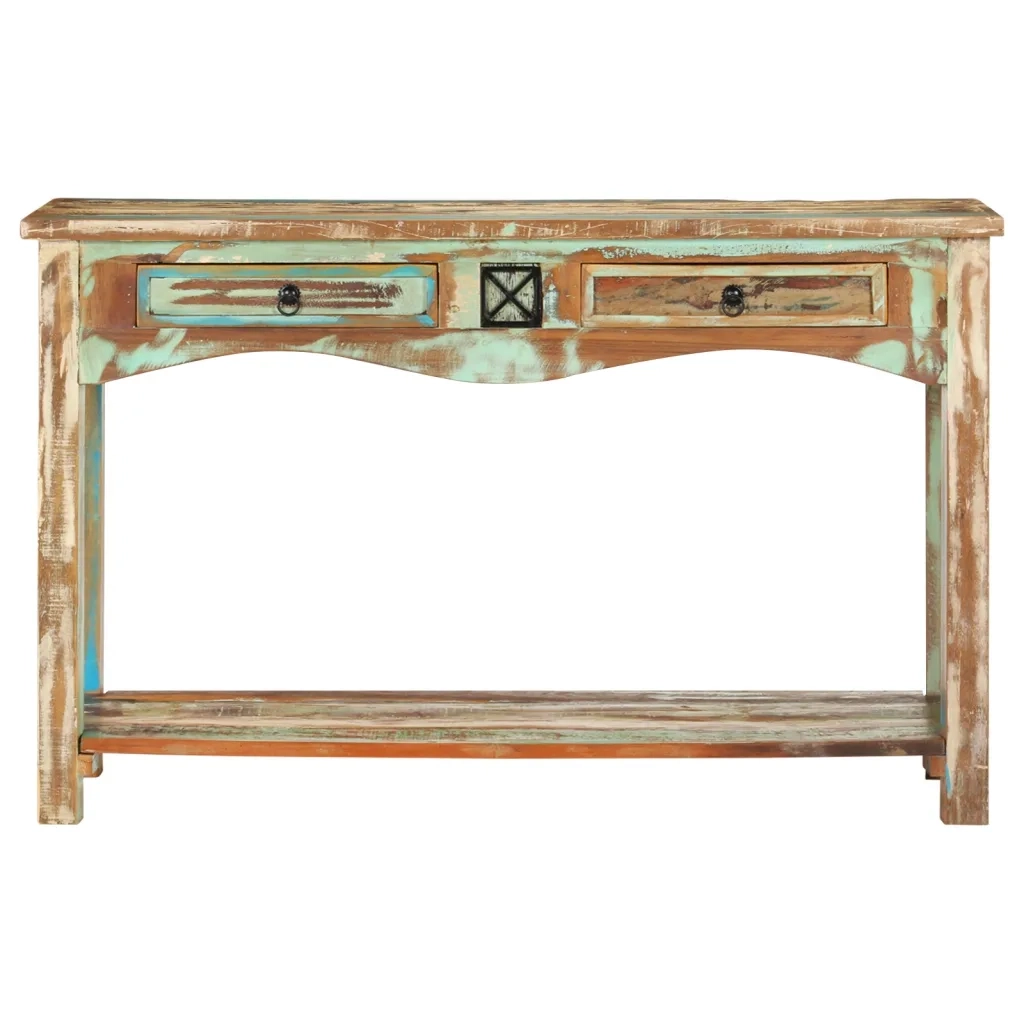 Tavolo Consolle 120x40x75 cm in Legno Massello di Recupero 247925
