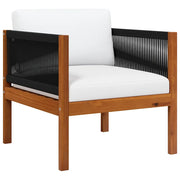 Sedia da Giardino con Cuscino in Legno Massello di Acacia CFW6308558