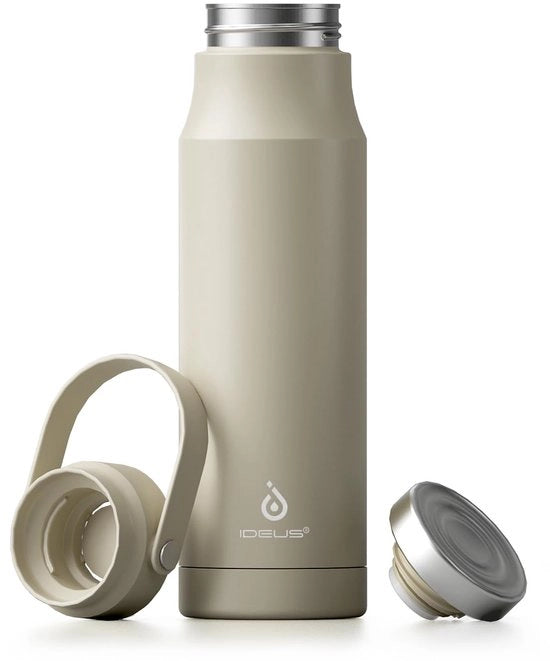 Vaccauzione isolante di acqua, 24oz (710ml), bottiglia in acciaio inossidabile con doppia parete, bottiglia sportiva in metallo con tappo a vite ermetico (710ml, celadone)