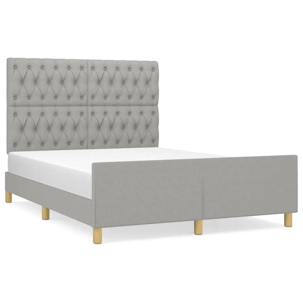 Giroletto senza Materasso Grigio Chiaro 140x190 cm Tessuto 3125292