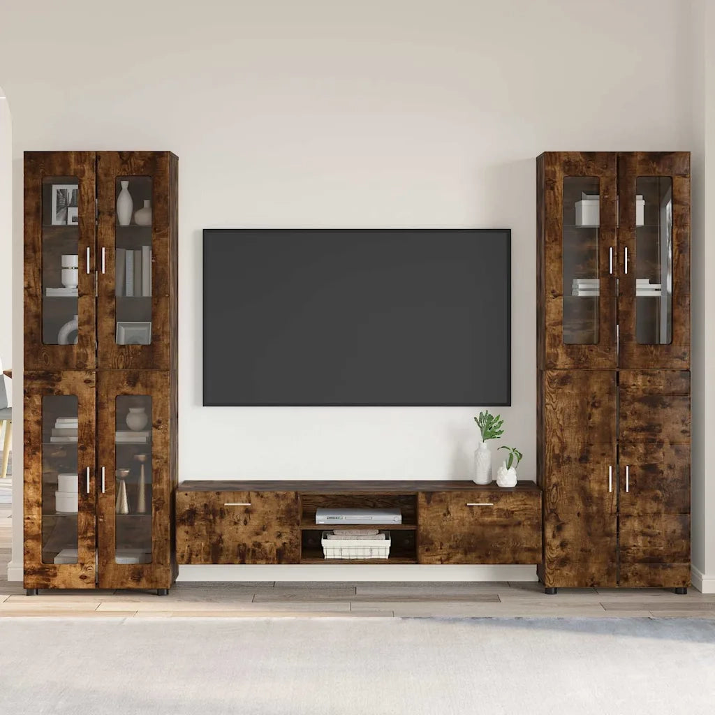 Set mobile TV FLORIN 3 pcs Rovere fumé Legno multistrato 3398009