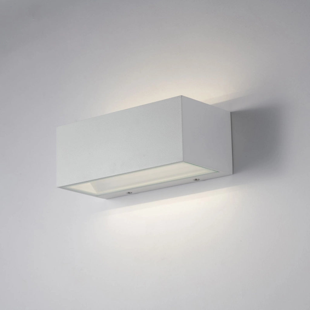 APPLIQUE BIEMISSIONE LED TWIN BIANCA 18W 2150LM CCT 3000K / 4000K IP54 22X8,5X10,3CM