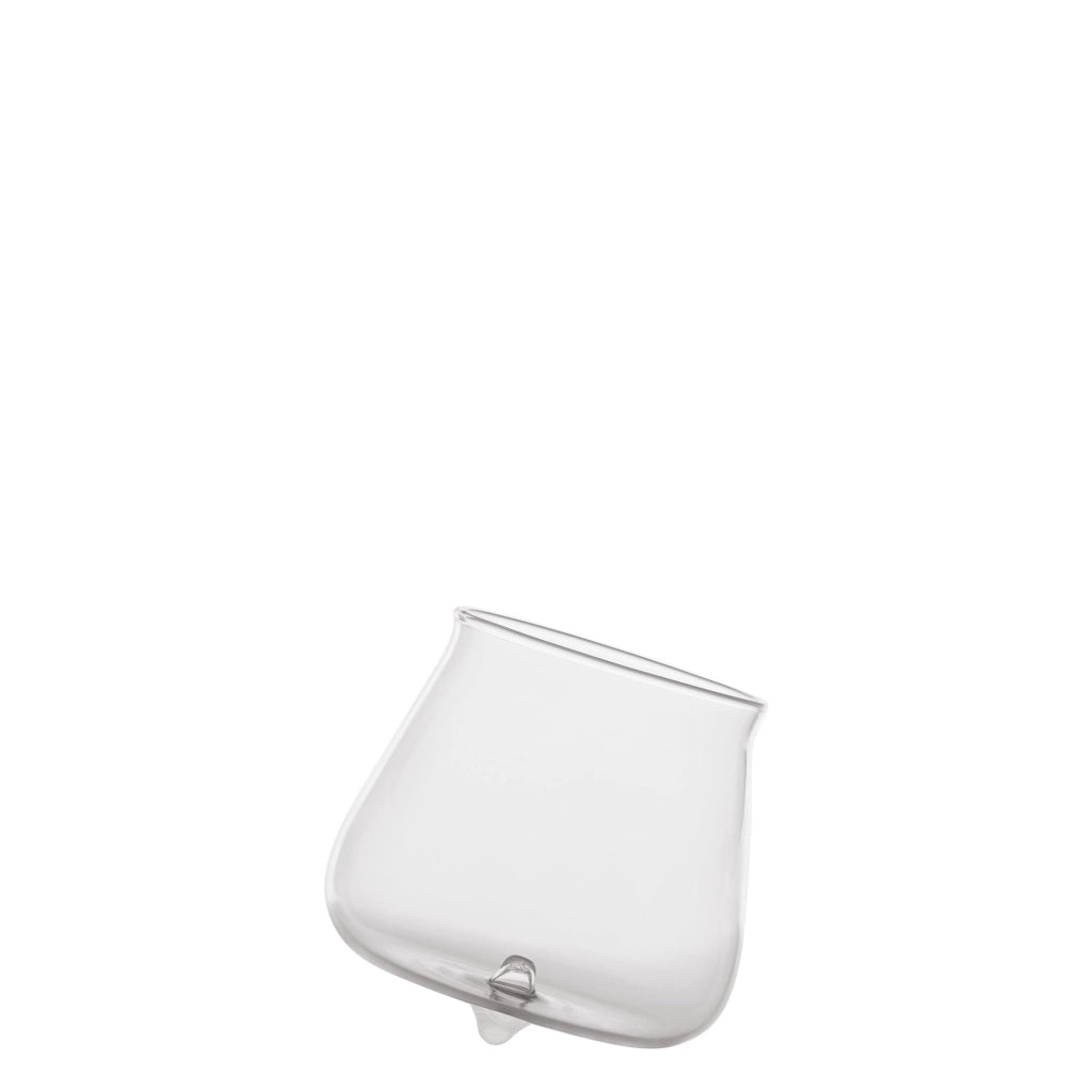 Pirolo Set 6 Bicchieri Tumbler Junior in Vetro Borosilicato Bianco - Design a Trottola Ruotabile per un Servizio Tavola Moderno ed Elegante