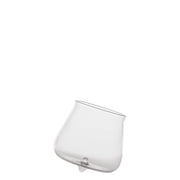 Pirolo Set 6 Bicchieri Tumbler Junior in Vetro Borosilicato Bianco - Design a Trottola Ruotabile per un Servizio Tavola Moderno ed Elegante