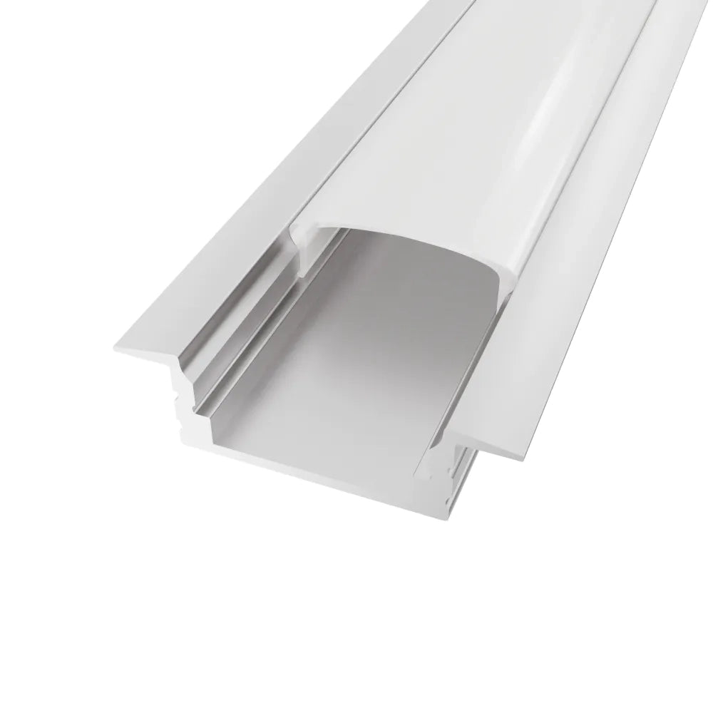 Profilo da incasso in alluminio silver 2mt per striscia led