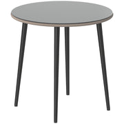 Tavolino da giardino in acciaio con struttura in acciaio; bordo in rattan PE; gambe regolabili; 4 posti; 80 x 80 x 74 cm; grigio