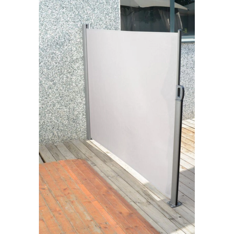 Tenda laterale cm 300x140 alluminio antracite tessuto grigio