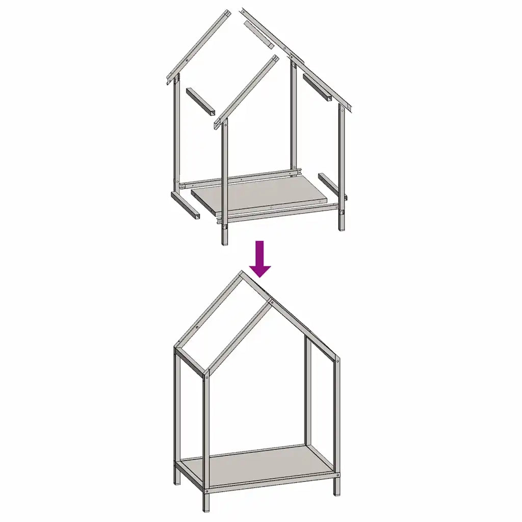 Rastrelliera per Legna da Ardere Bianca 40x25x60 cm CFW2894413