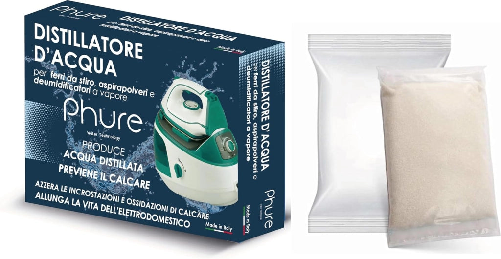 PHURE Demineralizzatore Acqua Antibatterico Filtro Demineralizzante Universale Acqua Distillata per ferri da stiro, aspirapolveri a vapore, deumidificatori e diffusori.