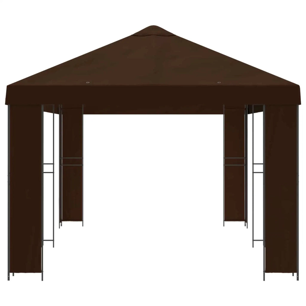 Gazebo da giardino 6 x 3 m Marrone Poliestere e Acciaio 190 3376018
