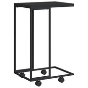 Tavolino da salotto | Tavolino da caff¨¨ | Tavolino da Soggiorno con Ruote Nero 40x30x63,5cm in Legno Ingegnerizzato