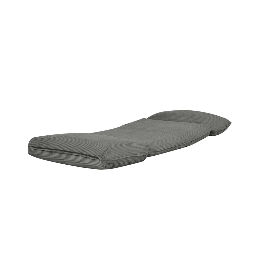 Poltrona convertibile velluto a coste grosse coste 1 posto, grigio