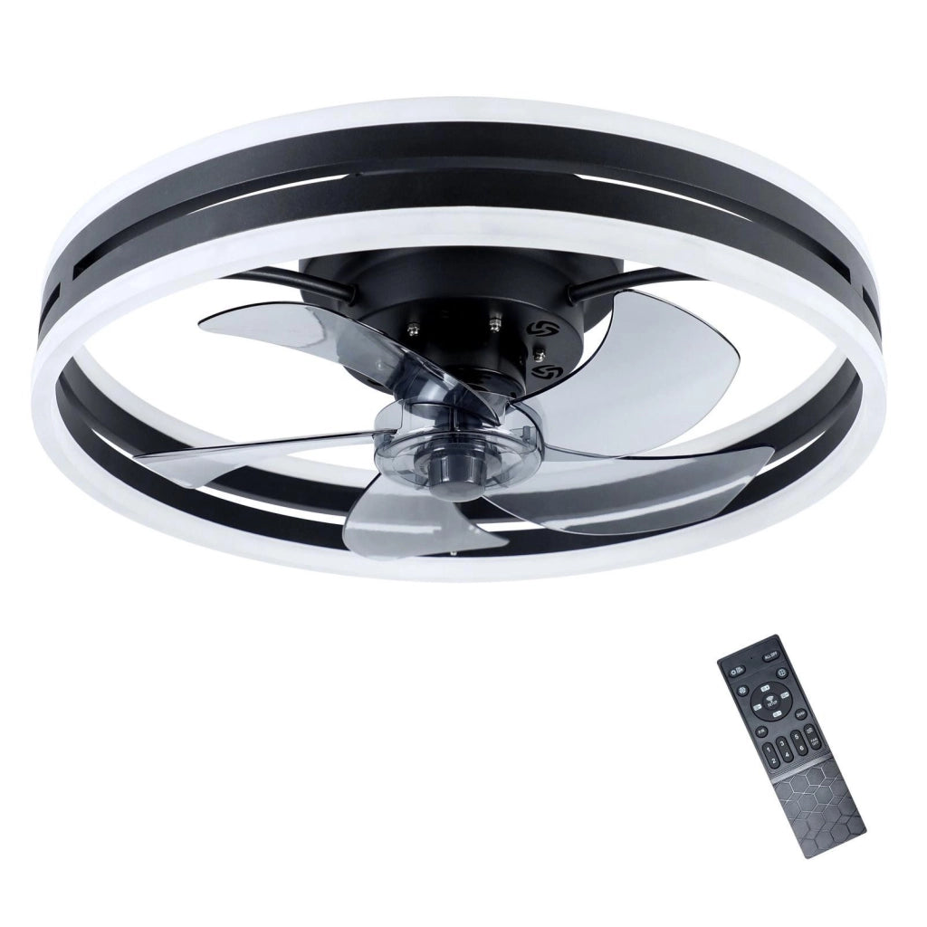 ZMH Ventilatore da soffitto con illuminazione telecomando lampada da soffitto dimmerabile temporizzata