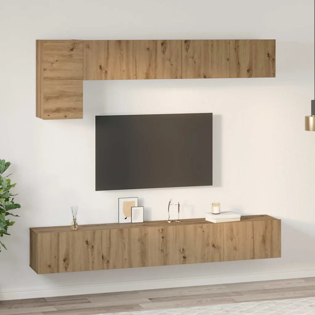 Set mobile TV 5 pcs Rovere artigianale Legno multistrato