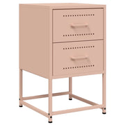 Comodino | Armadio da Notte | Mobiletto da notte Rosa 36x39x60,5 cm in Acciaio