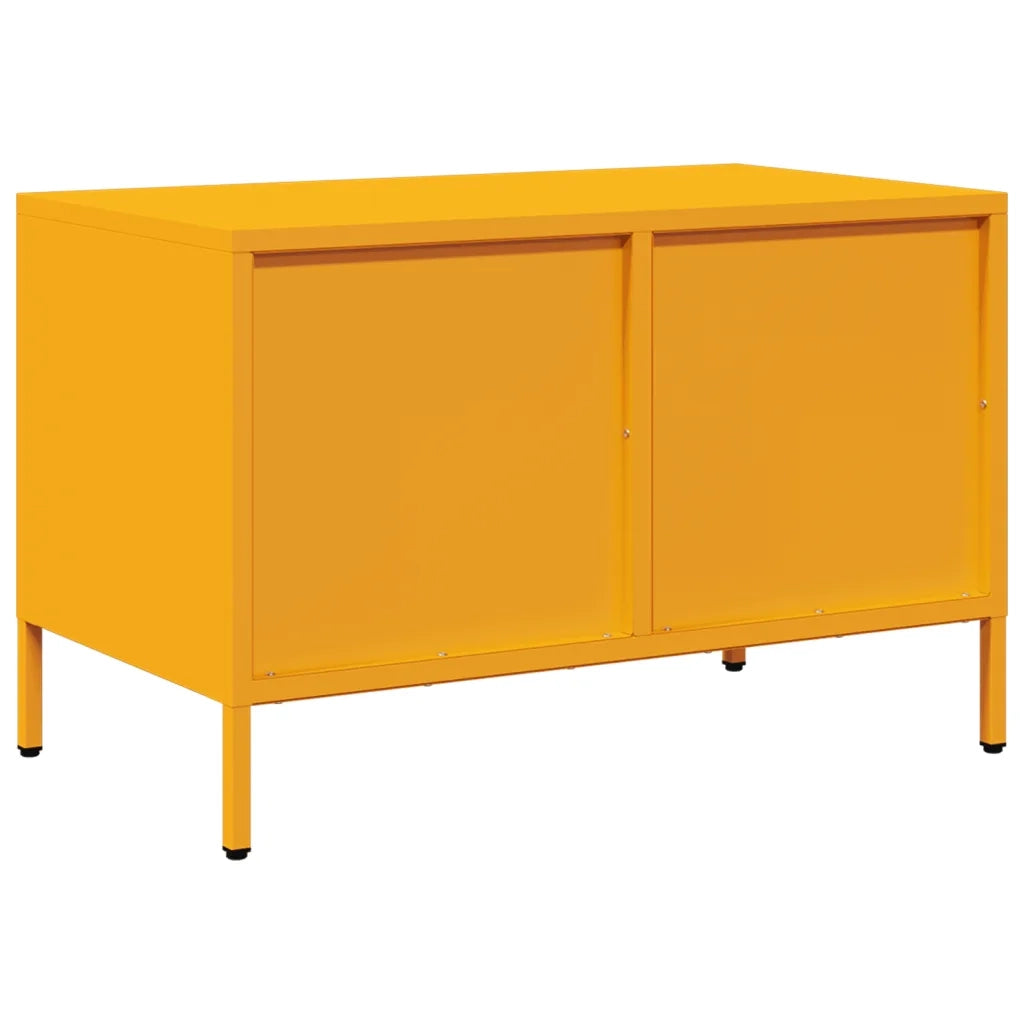 Mobile TV Giallo Senape 68x39x43,5cm Acciaio Laminato a Freddo 851235