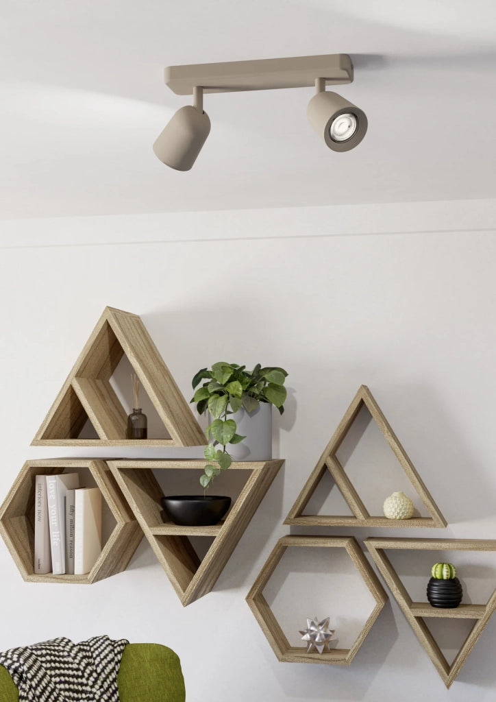 Faretti E Spot Moderno Camaldoli Acciaio Marrone 2 Luci Gu10 Ip20