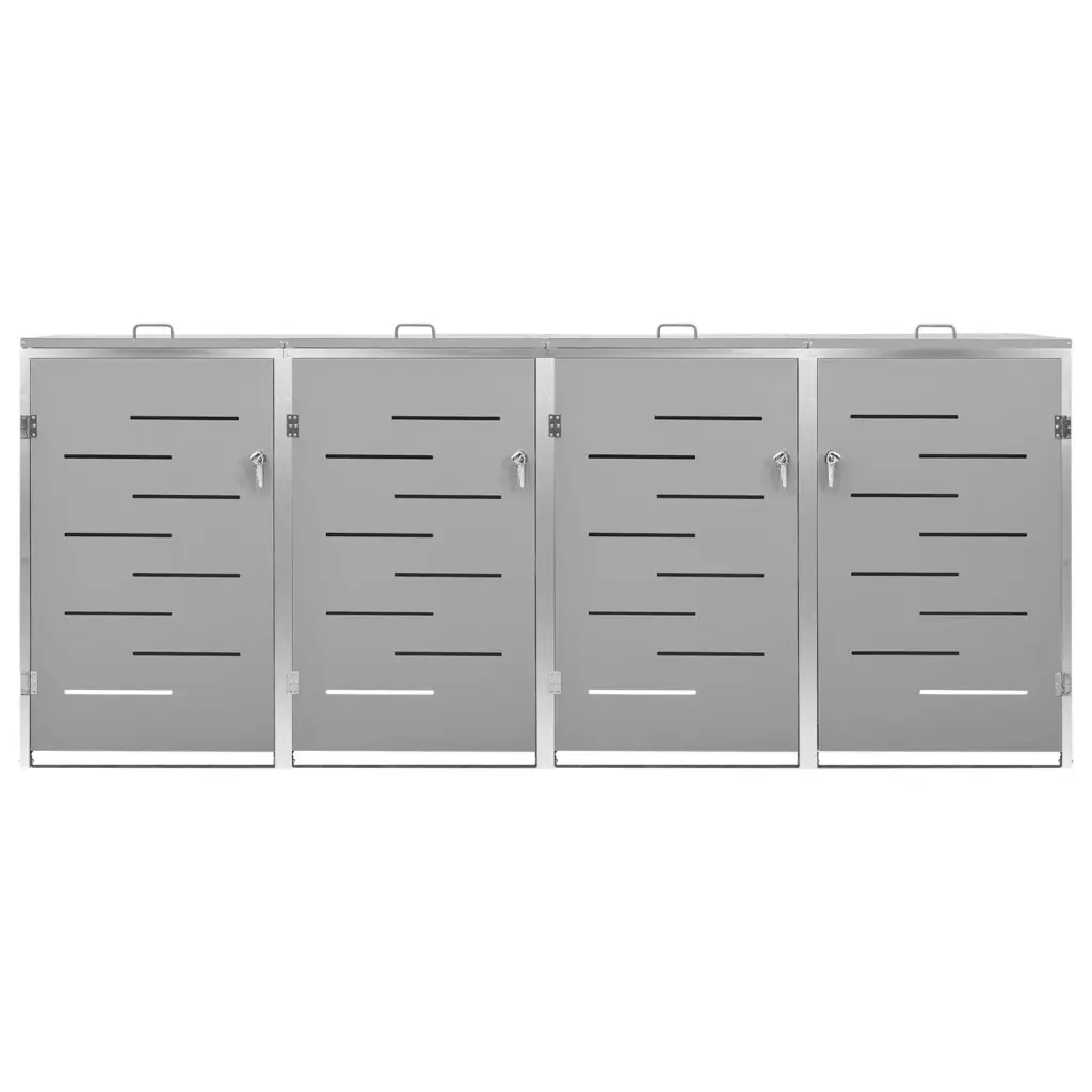 Copribidone per Spazzatura Singolo 69x77,5x112,5cm Acciaio Inox 149561