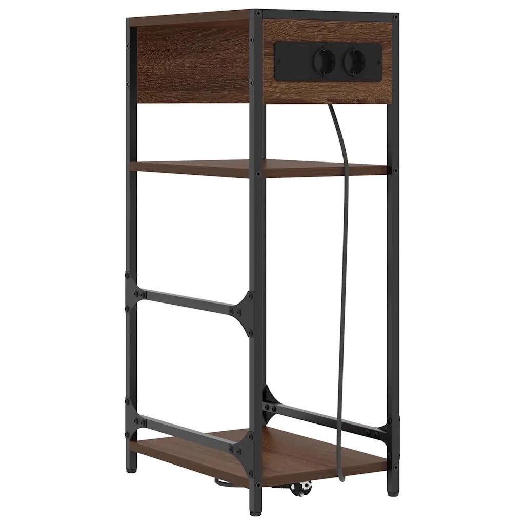 vidaXL Armadio da Notte con cassetto Rovere marrone 40 x 27 x 76 cm